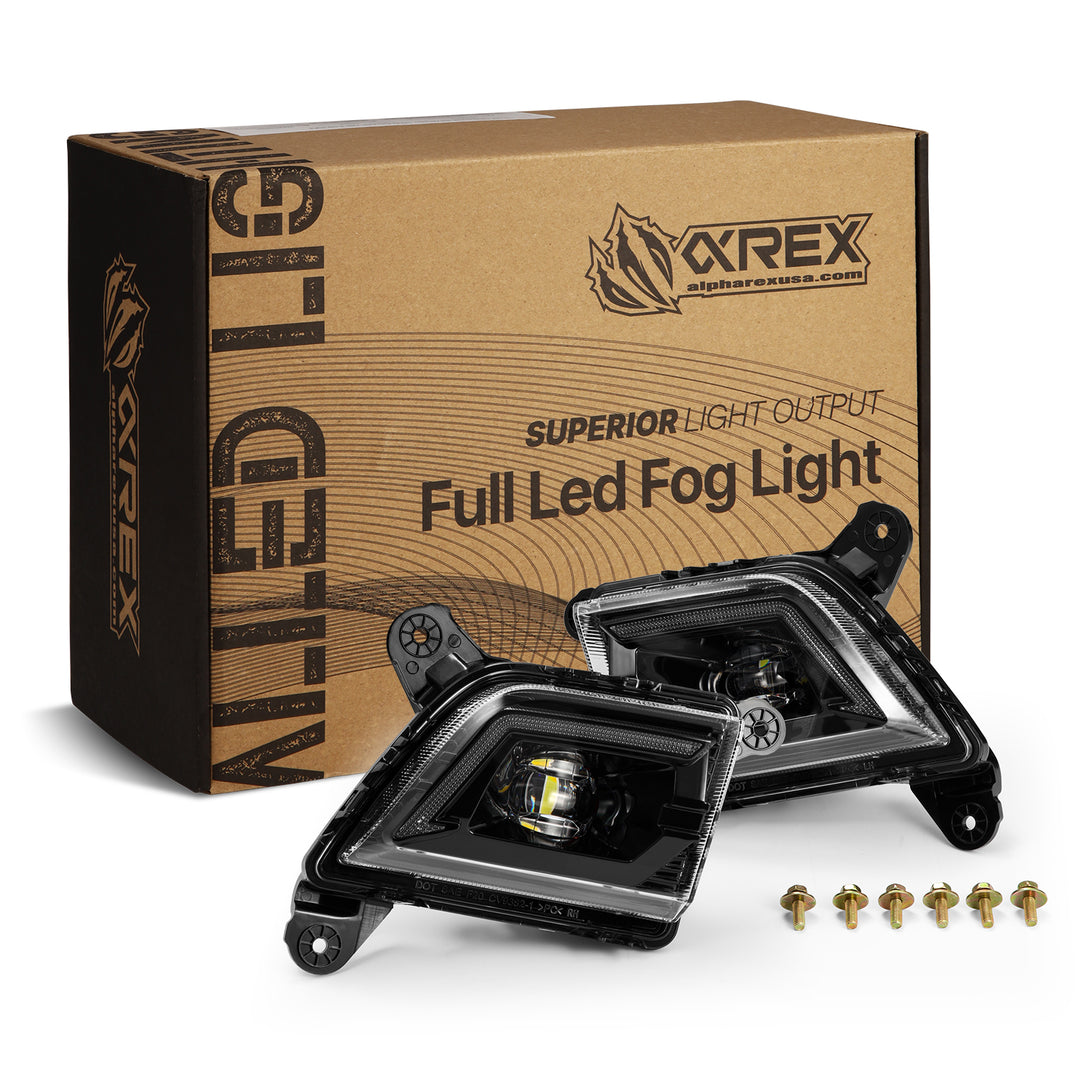 AlphaRex Universal LED Projector Fog Lights for Chevrolet Silverado (2019-2022)