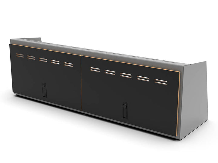 48" Upper Cabinet White - Black Door