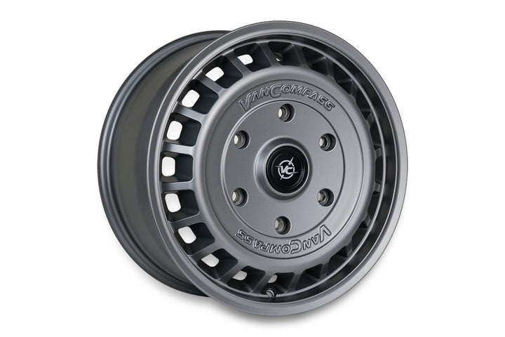 Van Compass Vane Wheel, Titanium, 17X8, 68Mm Offset, 6X180 Bc