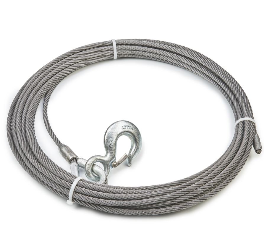 Warn 23677 Wire Rope Assembly - 7/16 Inch Diameter, 75 Feet Length, 20,400 lbs Breaking Strength