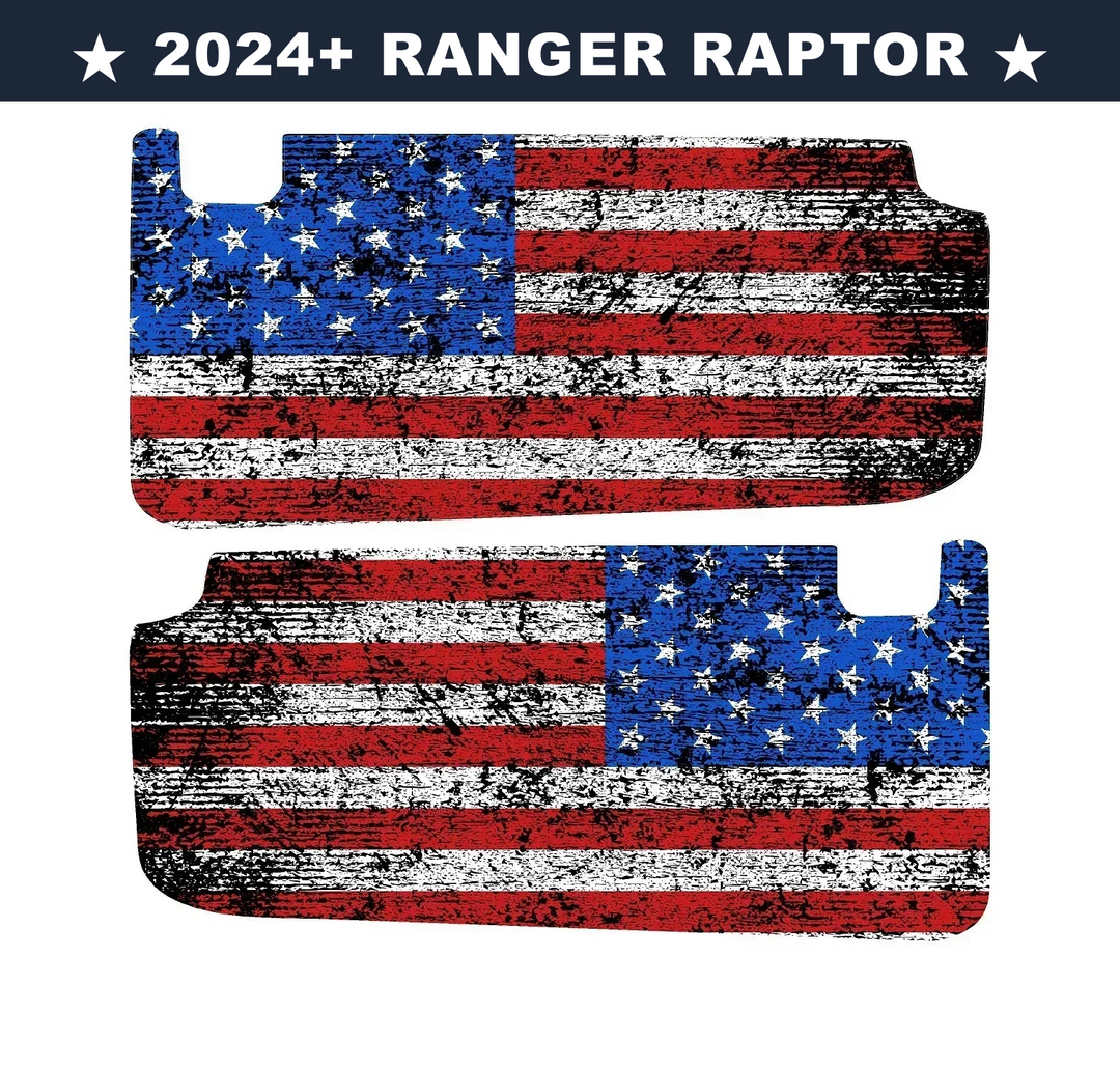 Freedom Series Sun Visor Overlays (Printed Series) - 2024+ Ranger Raptor (with Homelink)