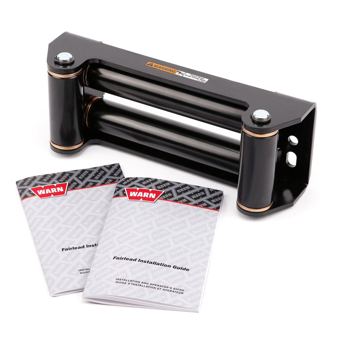 Warn Roller Fairlead Assembly for 10-Inch Drums – Heavy-Duty Black Painted Roller Fairlead for Tow and Industrial Winches