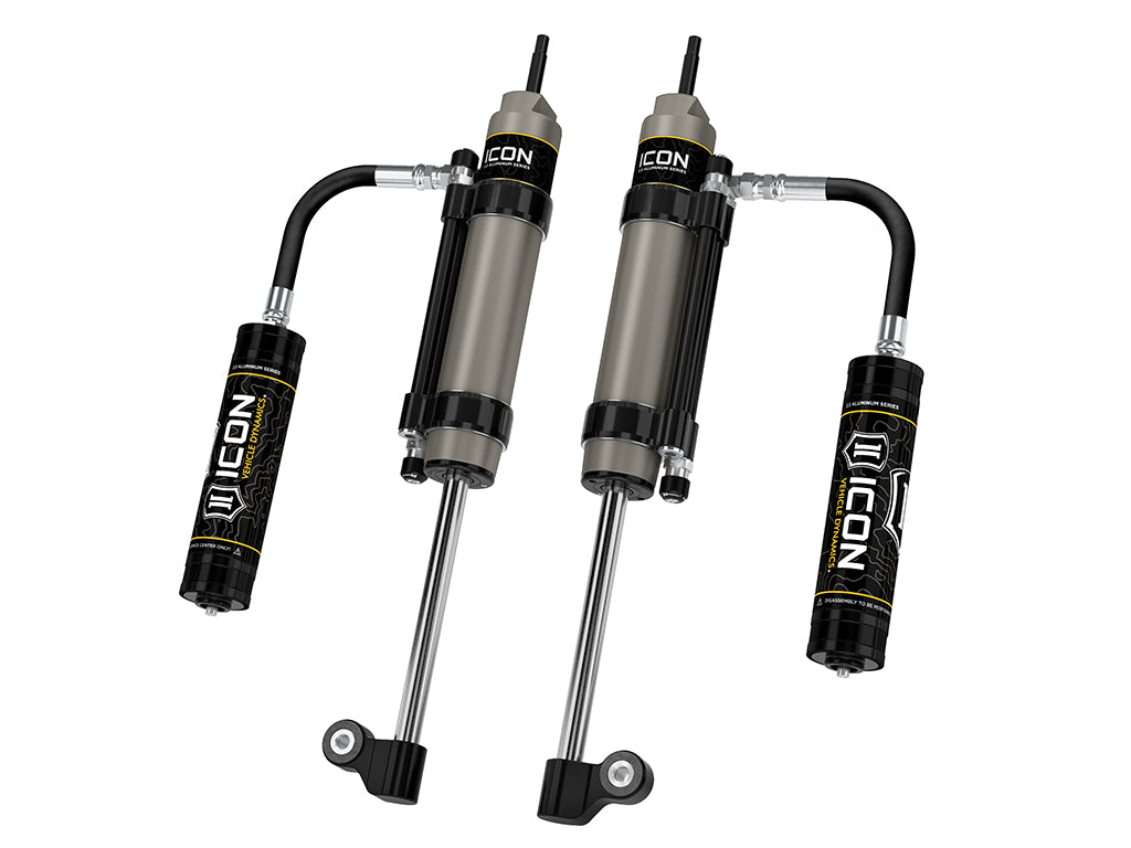 ICON 2005-2023 Toyota Tacoma, Rear, V.S. 2.5 Aluminum Series RXT Shock Absorbers, Omega Bypass Remote Reservoir, Pair