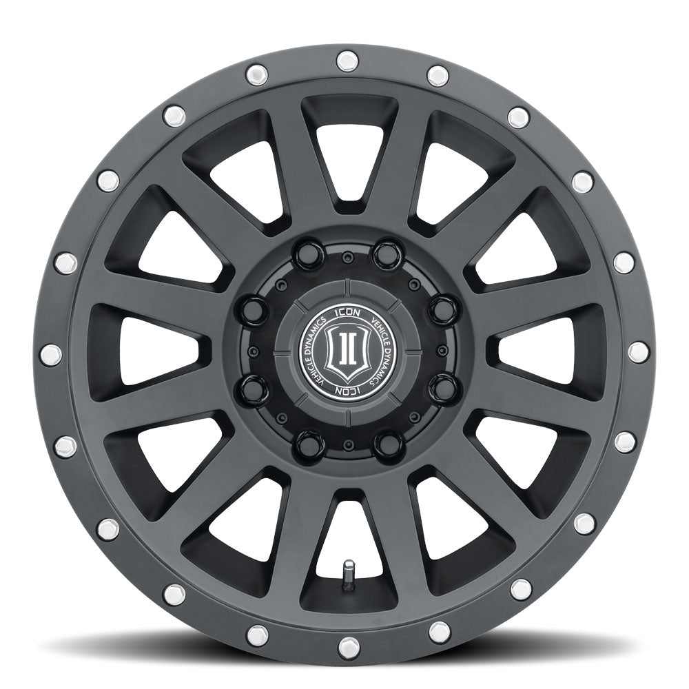 ICON Alloys Compression HD, Satin Black, 18 x 9 / 8 x 6.5, 12mm Offset, 5.5" Backspace