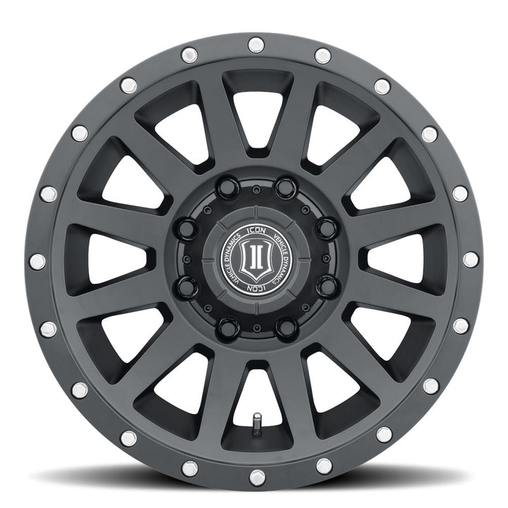 ICON Alloys Compression HD, Satin Black, 18 x 9 / 8 x 6.5, 12mm Offset, 5.5" Backspace