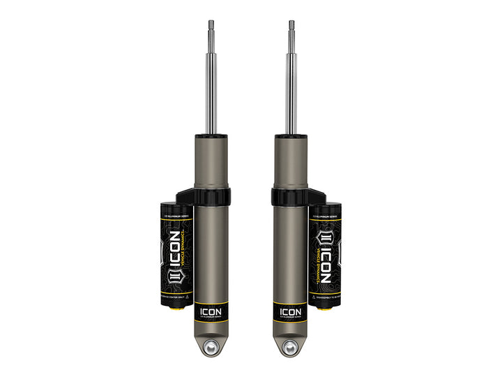 ICON 2014-2026 Ram 2500, 2" Lift, Rear, V.S. 2.5 Aluminum Series Shock Absorbers, Piggyback Reservoir, Pair