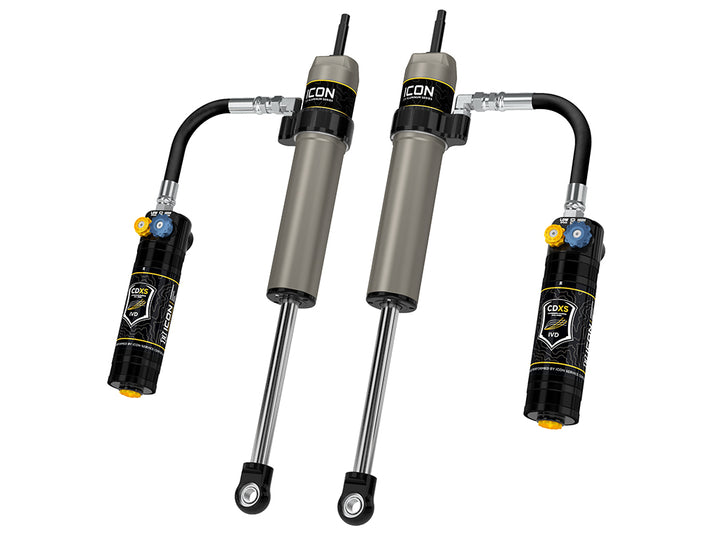 ICON 2005-2023 Toyota Tacoma, 0-1.5” Lift, Rear, V.S. 2.5 Aluminum Series Shock Absorbers, Remote Reservoir w/ CDXS, Pair