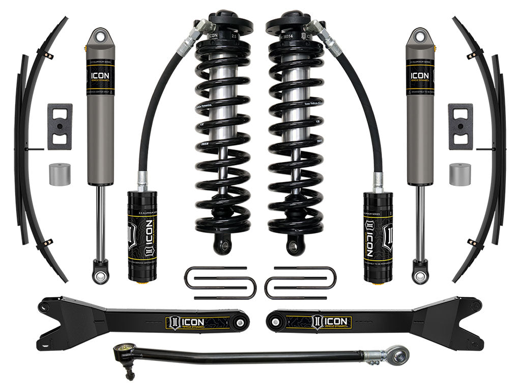ICON 2023-2026 Ford F-250/F-350 Super Duty 4WD, 2.5-3" Lift, Stage 2 Coilover Conversion System w/ Radius Arms & Expansion Packs