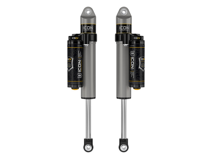ICON 2023-2026 GMC Canyon/Chevrolet Colorado, 0-1” Lift, Rear, V.S. 2.5 Aluminum Series Shock Absorbers, Piggyback Reservoir w/ CDEV, Pair