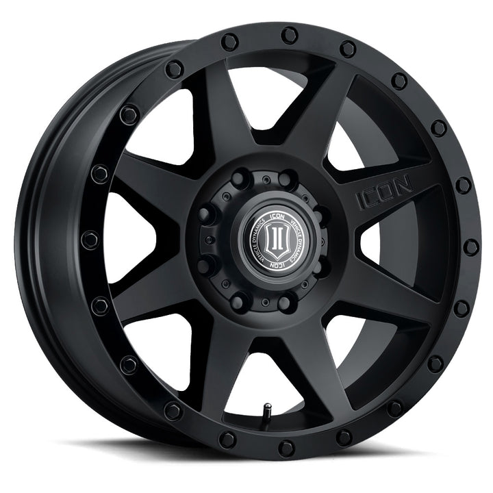 ICON Alloys Rebound, Double Black, 20 x 9 / 8 x 6.5, 12mm Offset, 5.5" Backspace