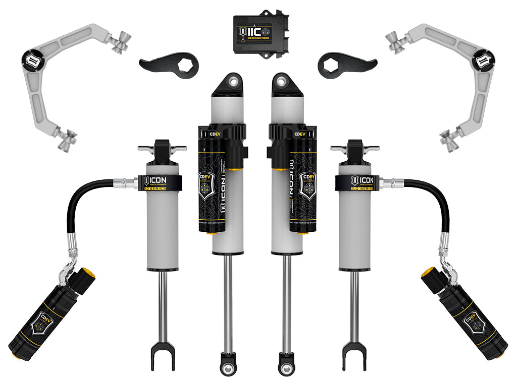 ICON 2020-2026 Chevrolet Silverado/GMC Sierra 2500/3500 HD, 2-3.5" Lift, Stage 3 3.0 Suspension System, Billet