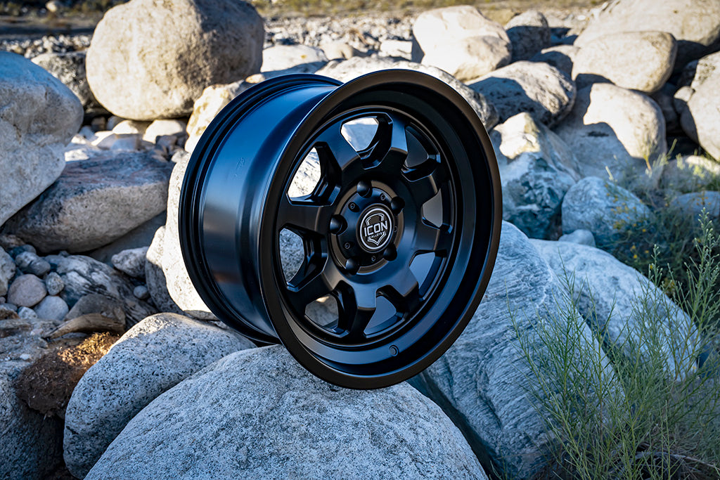 ICON Alloys Nuevo, Satin Black, 17 x 8.5 / 5 x 150, 25mm Offset, 5.75" BS