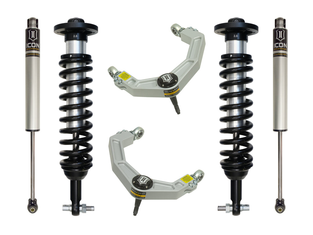 ICON 2014 Ford F-150 2WD, 0-2.63" Lift, Stage 2 Suspension System, Billet