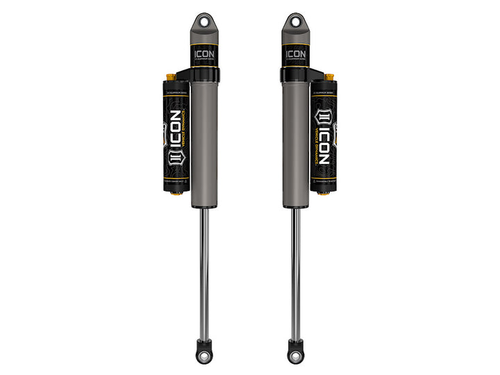 ICON 1999-2026 Ford F-250/F-350/F-450 Super Duty, 0-3” Lift, Rear, V.S. 2.5 Aluminum Series Shocks, Piggyback Reservoir w/ CDCV, Pair