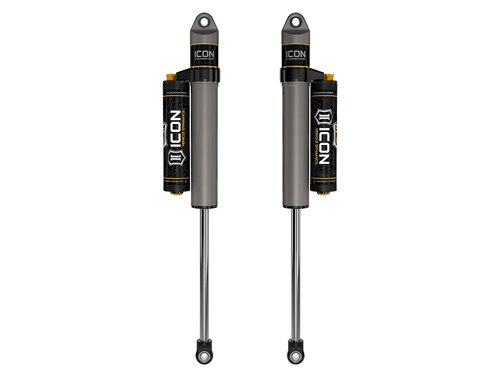 ICON 1999-2026 Ford Super Duty, 3-6” Lift, Rear, V.S. 2.5 Aluminum Series Shock Absorbers, Piggyback Reservoir w/ CDCV, Pair
