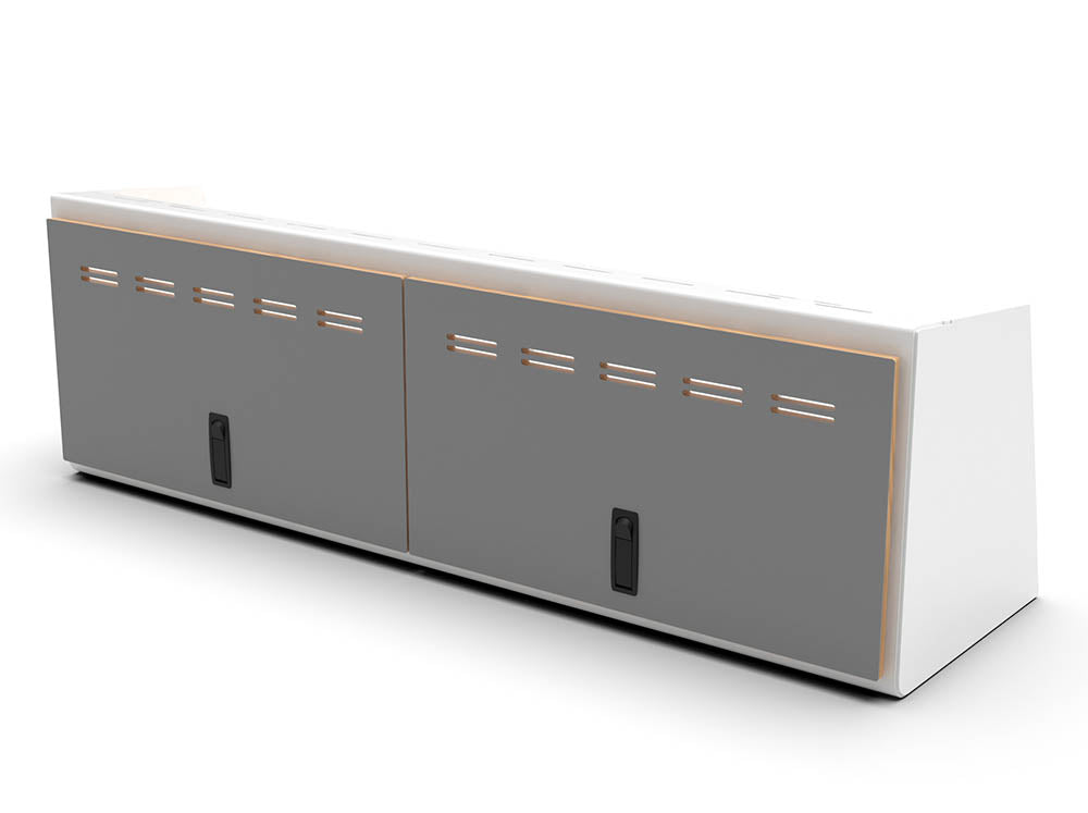 48" Upper Cabinet Black - Black Door