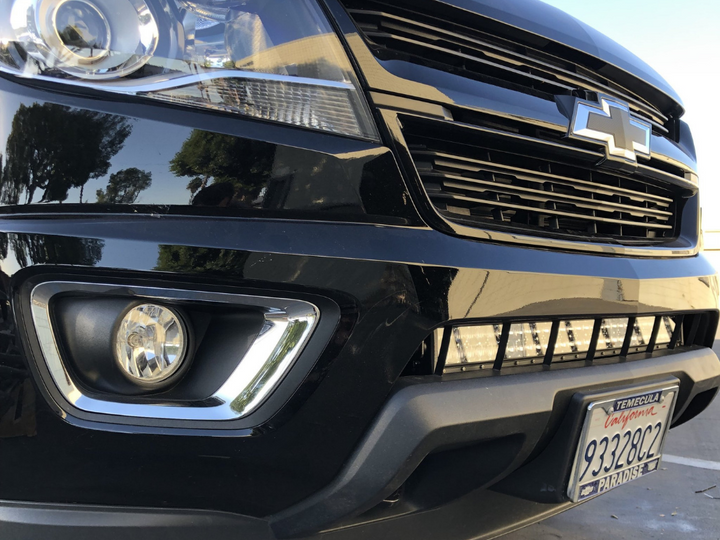 32" Lower Bumper Hidden LED Light Bar Brackets Kit For 2014-2022 Chevy Colorado