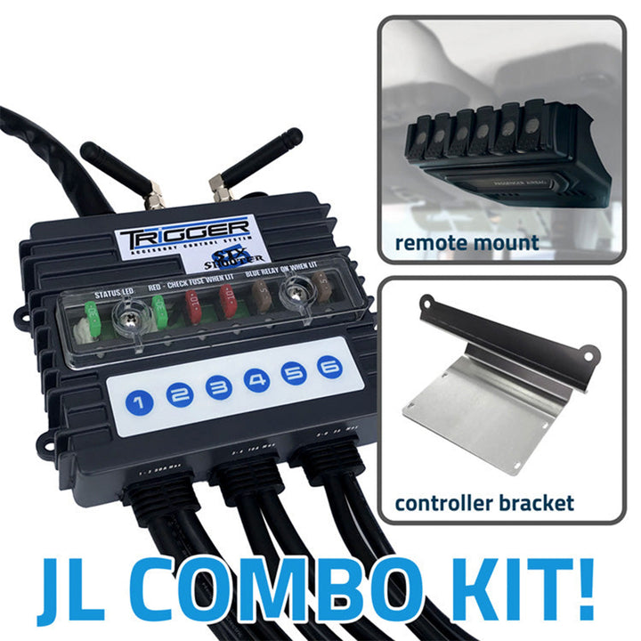 Oracle Lighting 3001JL Trigger 6 Shooter Jeep JL-JT Combo Kit with Wireless Remote and Mounting Accessories