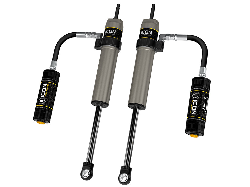 ICON 2005-2023 Toyota Tacoma, 0-1.5” Lift, Rear, V.S. 2.5 Aluminum Series Shock Absorbers, Remote Reservoir, Pair