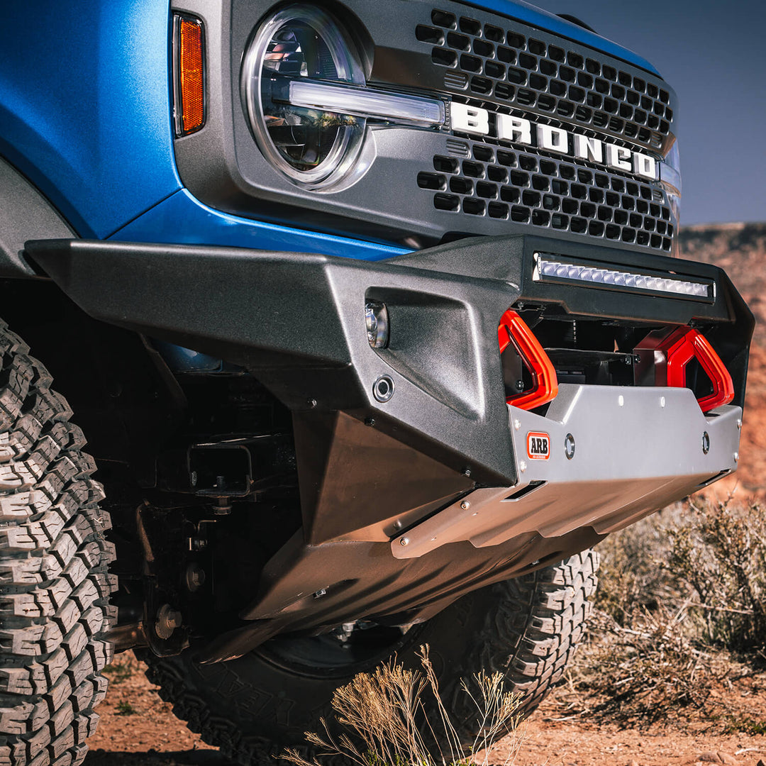 ARB 3280010B Non-Winch Front Bumper for Ford Bronco - Textured Black Steel Replacement