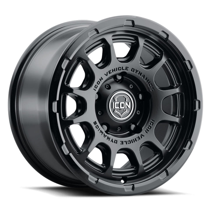 ICON Alloys Rancho, Double Black, 17 x 8.5 / 5 x 150, 25mm Offset, 5.75" Backspace