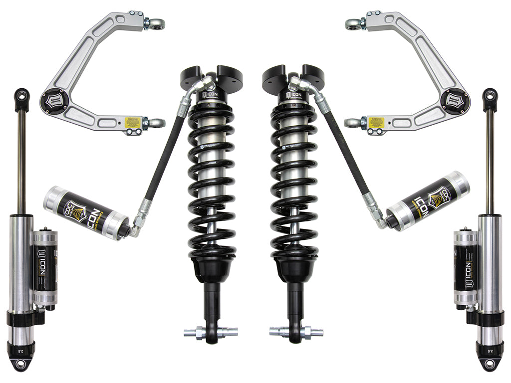 ICON 2019-2026 Chevrolet Silverado 1500/GMC Sierra 1500, 1.5-3.5" Lift, Stage 4 Suspension System, Billet