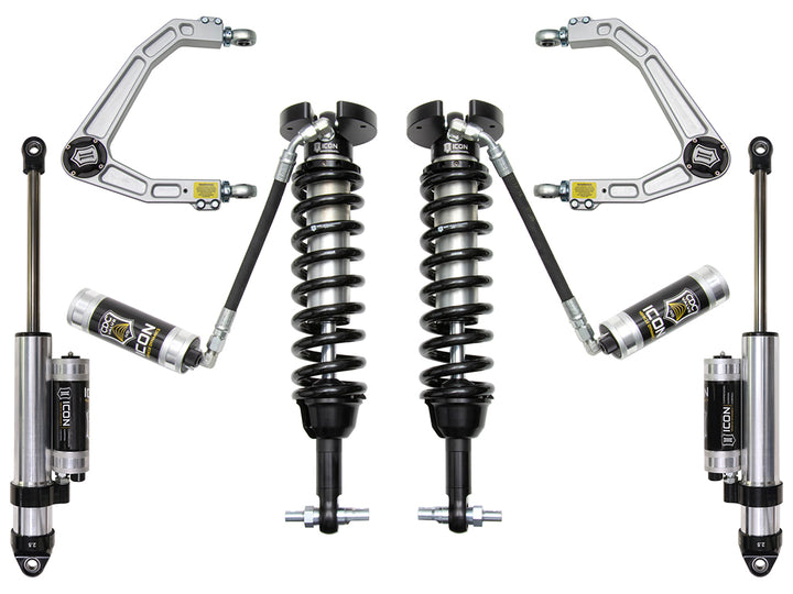 ICON 2019-2026 Chevrolet Silverado 1500/GMC Sierra 1500, 1.5-3.5" Lift, Stage 4 Suspension System, Billet