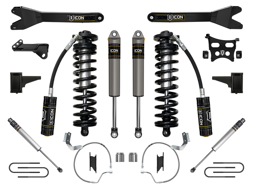 ICON 2023-2026 Ford F-250/F-350 Super Duty 4WD, 4-5.5" Lift, Stage 3 Coilover Conversion System w/ Radius Arms