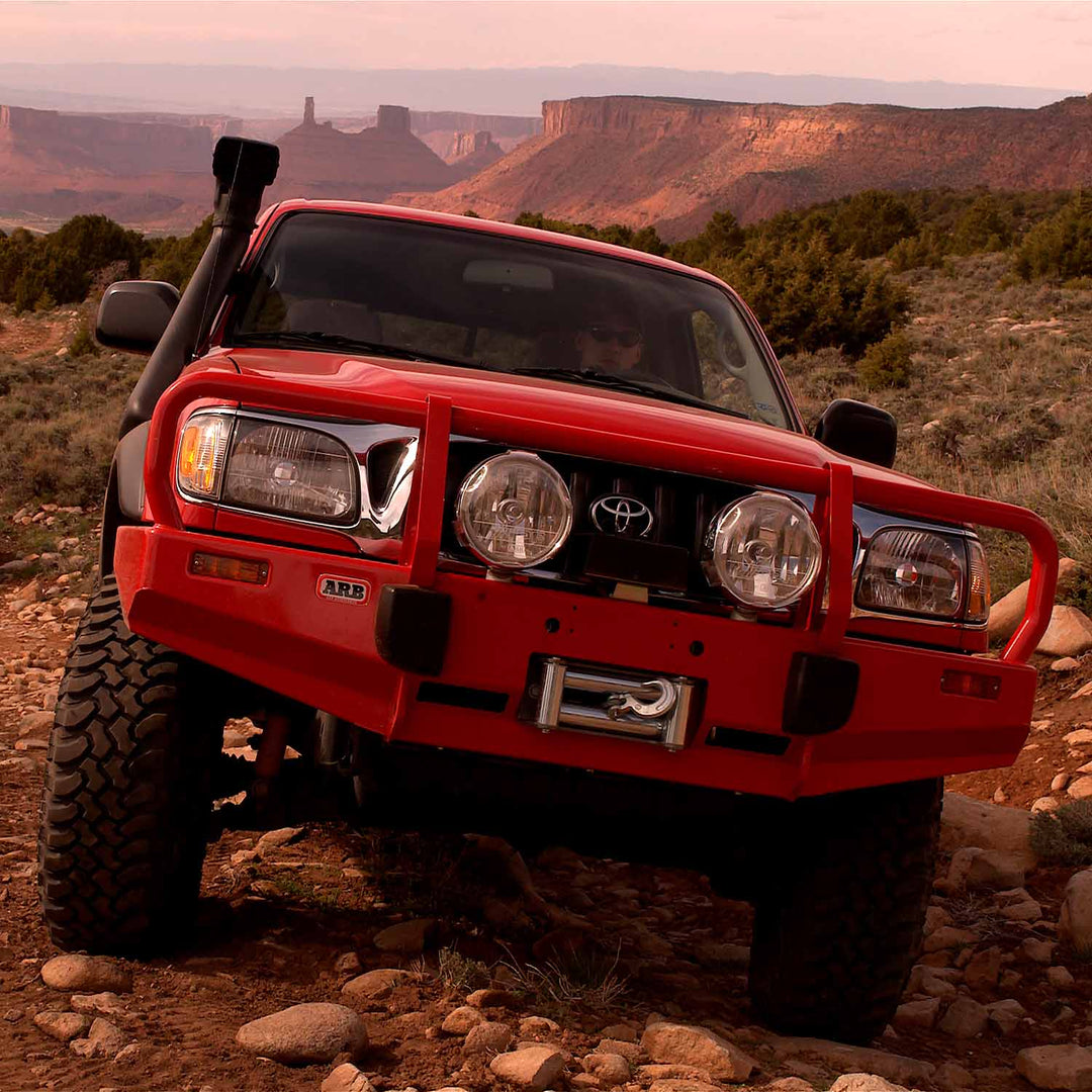 ARB 3423020B Winch Bumper for Toyota Tacoma - Durable Steel, Satin Finish, Tow Points