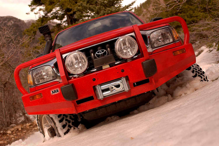 ARB 3423020B Winch Bumper for Toyota Tacoma - Durable Steel, Satin Finish, Tow Points