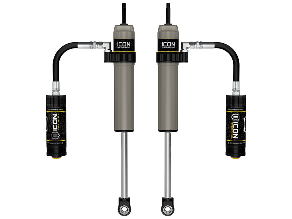 ICON 2005-2023 Toyota Tacoma, 0-1.5” Lift, Rear, V.S. 2.5 Aluminum Series Shock Absorbers, Remote Reservoir, Pair