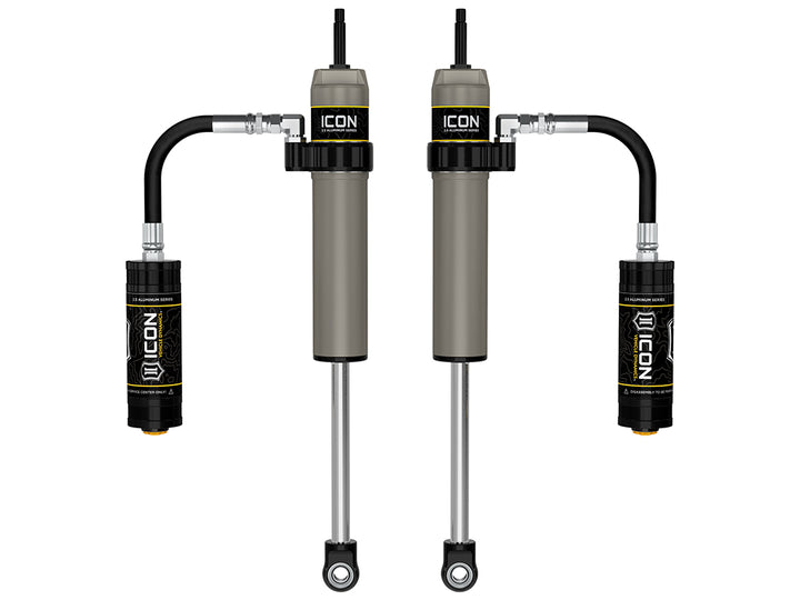 ICON 2005-2023 Toyota Tacoma, 0-1.5” Lift, Rear, V.S. 2.5 Aluminum Series Shock Absorbers, Remote Reservoir, Pair