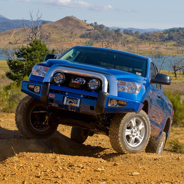 ARB Sahara Deluxe Bumper for Toyota Tundra - Steel Winch Compatible Front Bumper with Satin Finish