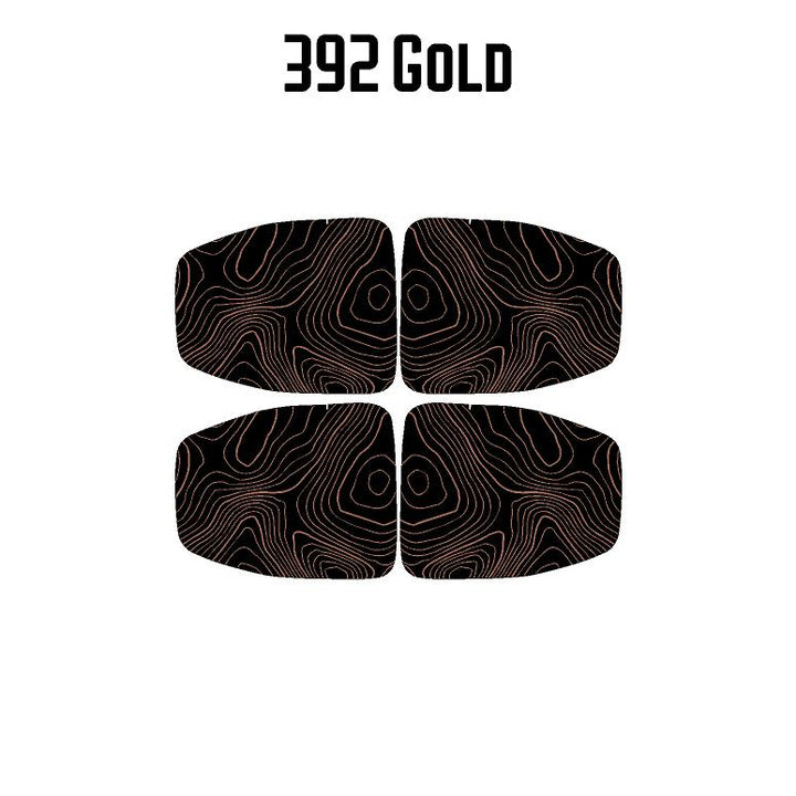 Topographic Map Interior Door Cup Overlays - 2018+ Wrangler JL / Gladiator JT