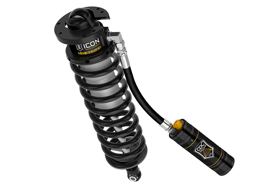 ICON 2005-2026 Ford F-250/F-350/F-450/F-550 Super Duty 4WD, 2.5-3” Lift, V.S. 3.0 Series Coilover Conversion Kit, Remote Reservoir w/ CDCV, w/ Caster Cams
