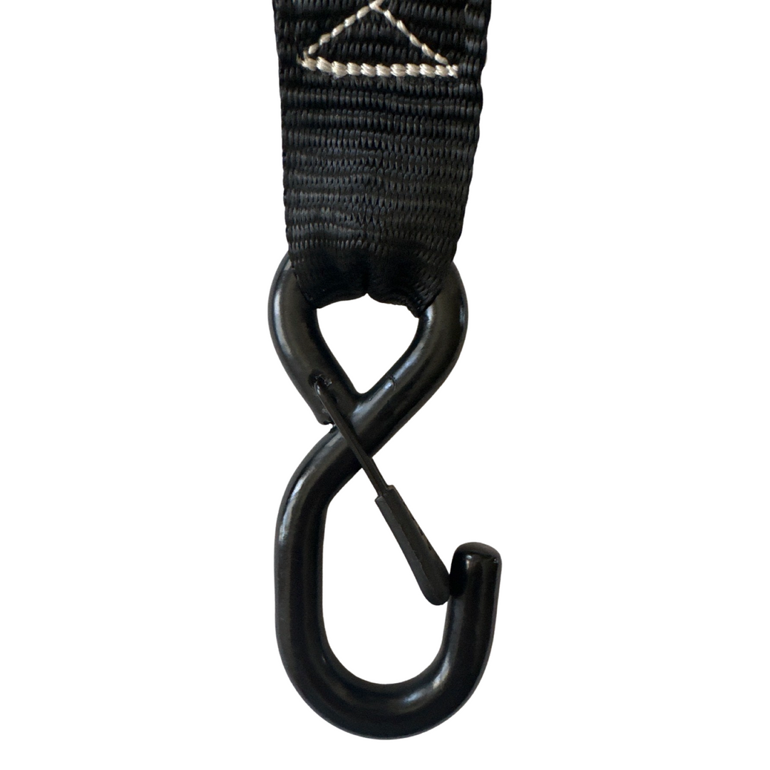 1.6" x 15' Ratchet Tie-Down Set  (Pack of 4) , Closed Hook (Lifetime Warranty)