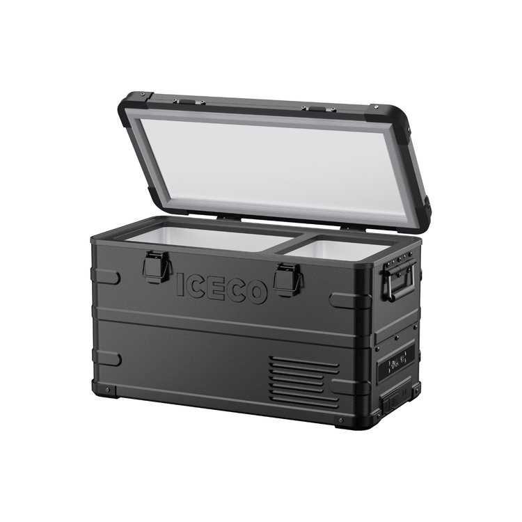 ICECO APL35 Dual Zone Aluminum 12V Portable Fridge Freezer - Black by Inca Overland Outfitters | KOVA Offroad