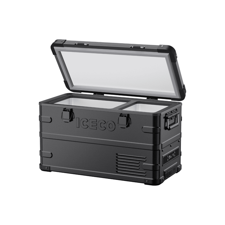 ICECO APL35 Dual Zone Aluminum 12V Portable Fridge Freezer - Black by Inca Overland Outfitters | KOVA Offroad