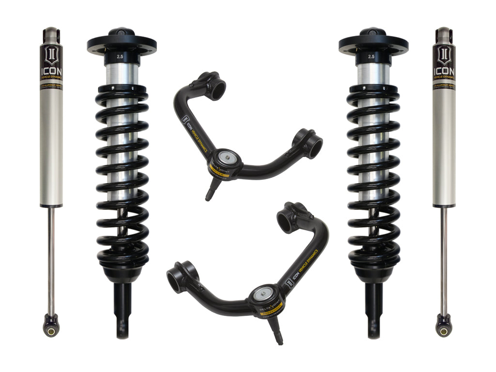 ICON 2004-2008 Ford F-150 4WD, 0-2.63" Lift, Stage 2 Suspension System, Tubular