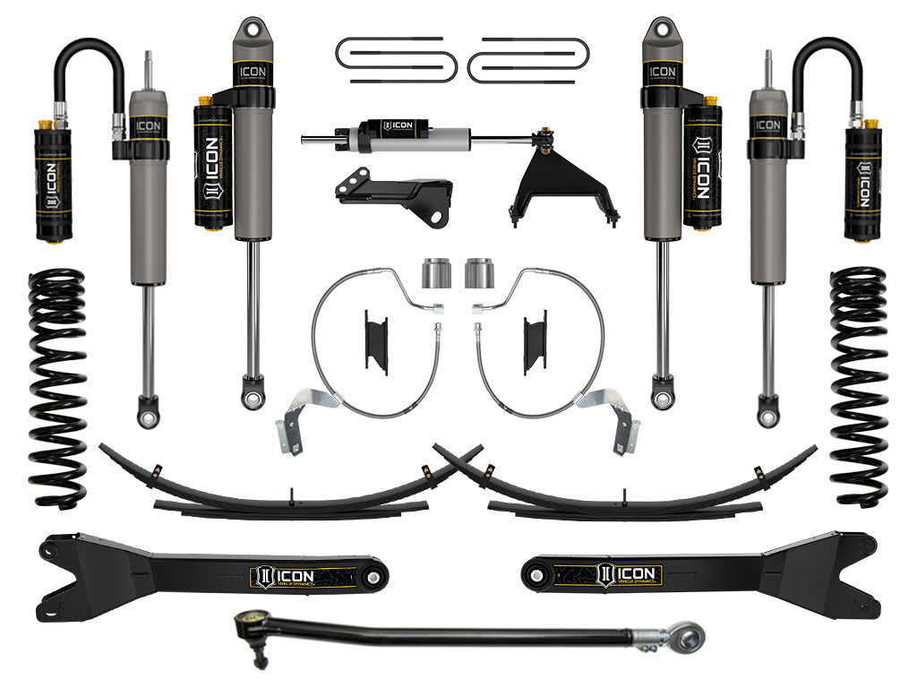 ICON 2023-2026 Ford F-250/F-350 Super Duty 4WD, Gas, 4.5" Lift, Stage 5 Suspension System w/ Radius Arms & Expansion Packs
