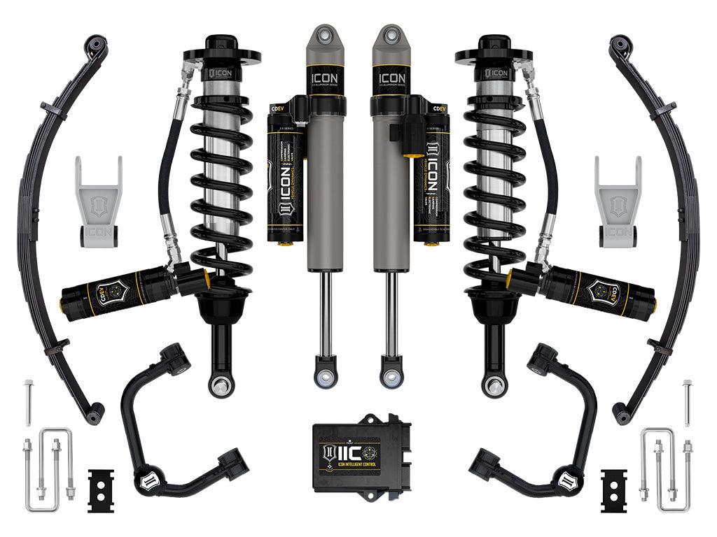 ICON 2021-2026 Ford F-150 Tremor, 2.5-3" Lift, Stage 5 Suspension System, Tubular, w/ Leaf Packs