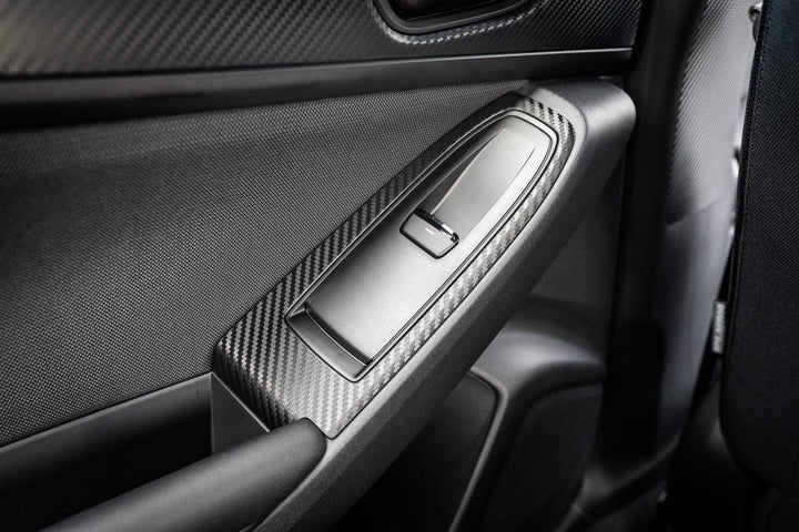 3D Carbon Door Switch Panel Overlays (Front / Rear) - 2022+ Subaru WRX