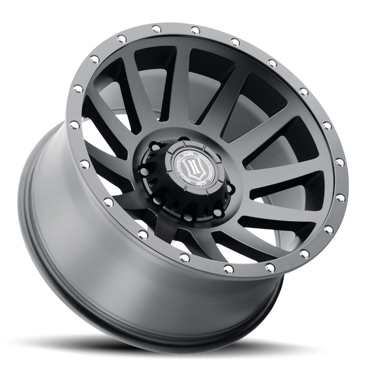 ICON Alloys Compression, Satin Black, 20 x 10 / 8 x 180, -19mm Offset, 4.75" Backspace