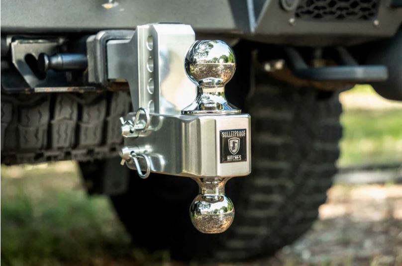 BulletProof 2.0" Aluminum Medium Duty 2" Drop/Rise Hitch - Stainless Ball