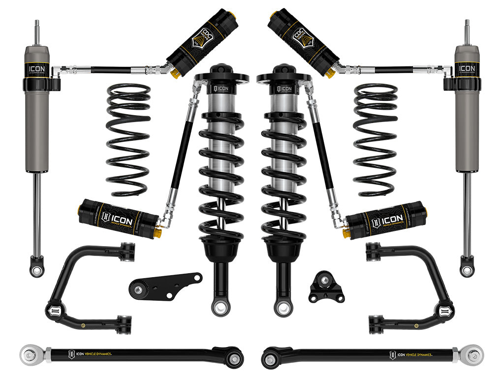 ICON 2024-2026 Toyota Tacoma 1.25-3" Lift, Stage 8 Suspension System, Tubular, Triple Rate Rear Springs