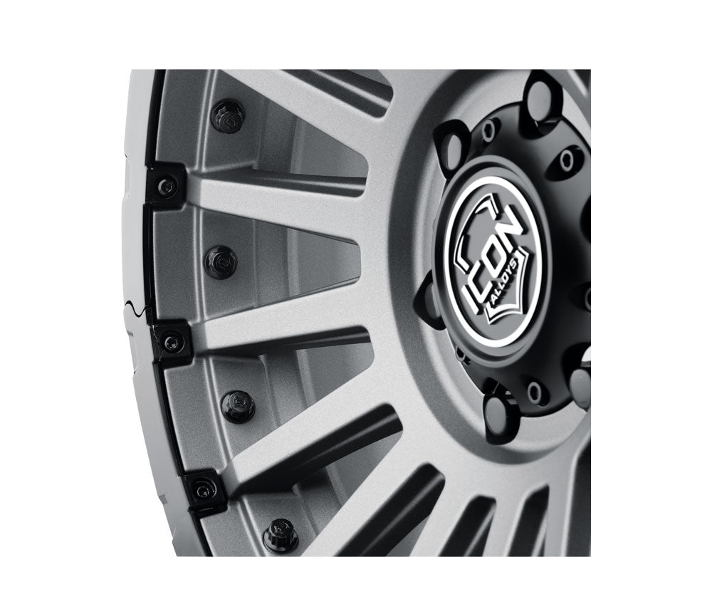 ICON Alloys Recon Pro, Charcoal, 18 x 9 / 6 x 5.5, 25mm Offset, 6" BS
