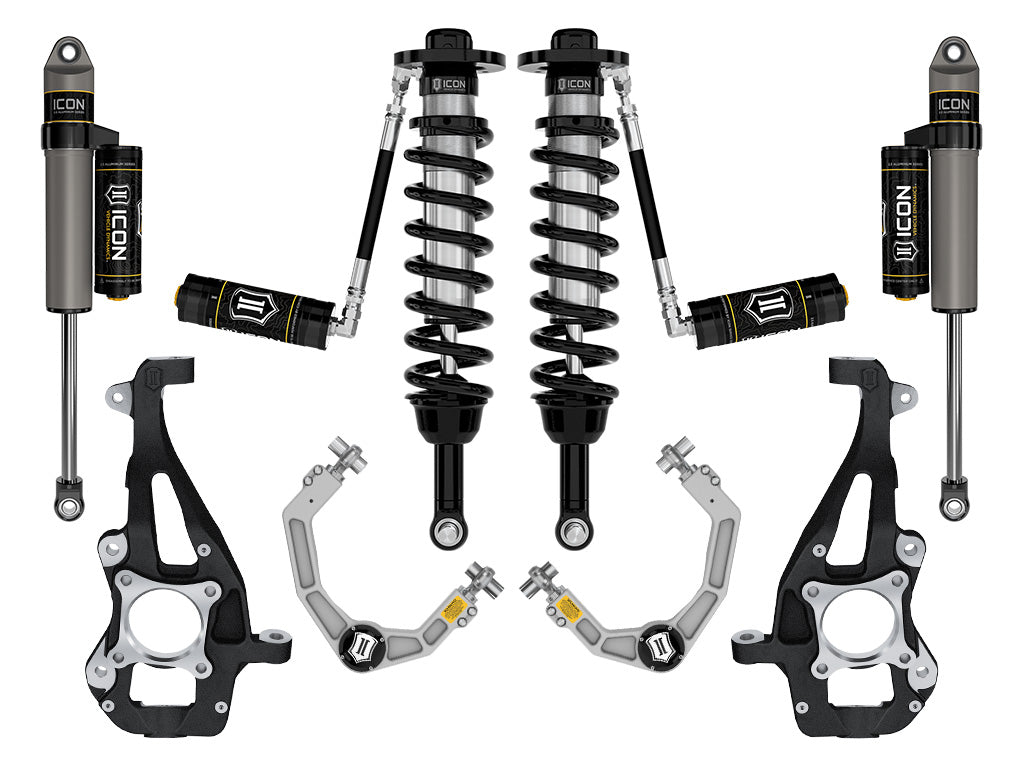 ICON 2021-2026 Ford F-150 4WD, 3.5-4.5" Lift, Stage 3 Suspension System, Billet