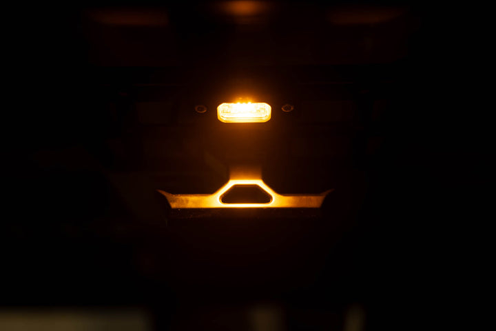 Elite White/Amber Push Button Dome Light