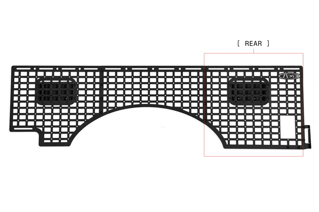 2023-2026 Ford Super Duty Bed Side Molle Panels Passenger Full Kit