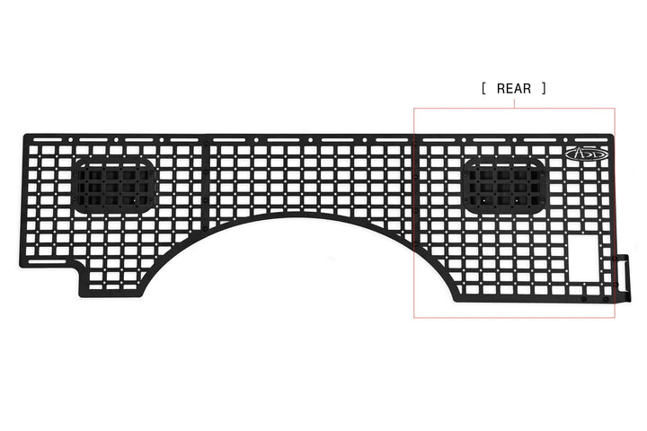 2023-2026 Ford Super Duty Bed Side Molle Panels Passenger Full Kit